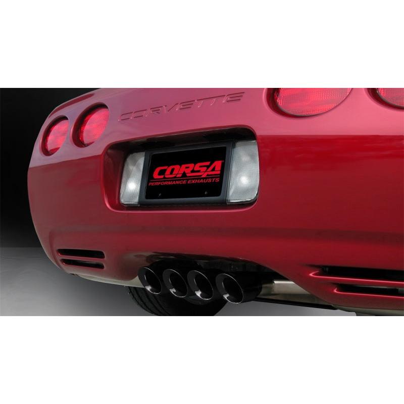 Corsa 1997-2004 Chevrolet Corvette C5 Z06 5.7L V8 Black Sport Axle-Back Exhaust