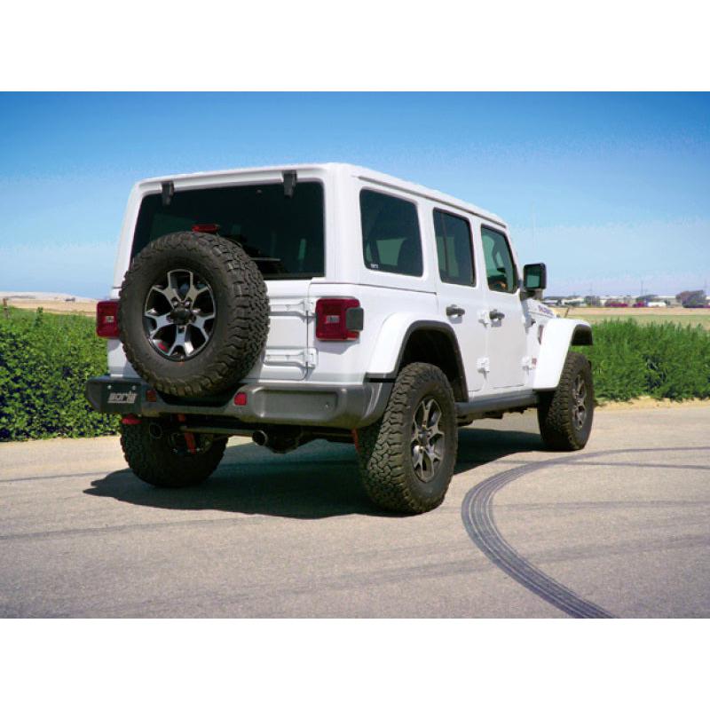 Borla 18-19 Jeep Wrangler JL/JLU 2.0L 4Cyl 2DR/4DR Touring Axle Back Exhaust w/ 3.5in Tips - Black