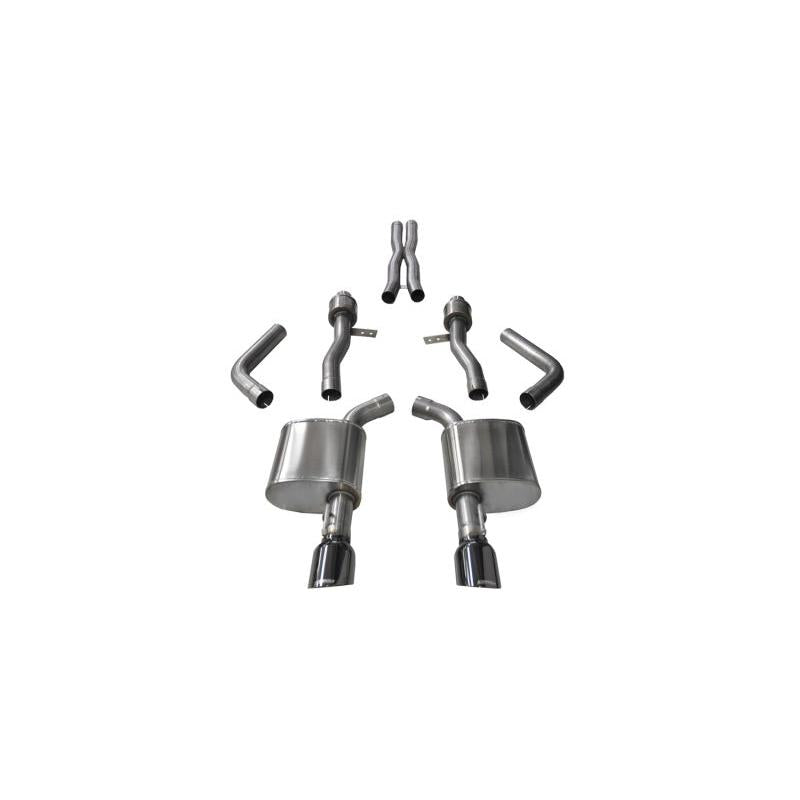 Corsa 2015-2023 Dodge Charger SRT / Scat Pack / R/T 6.4L Black Sport Cat-Back Exhaust-SR1 Performance