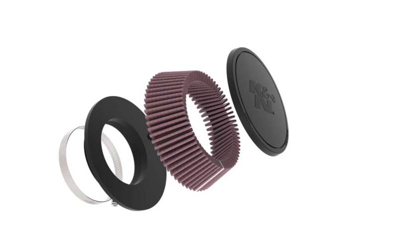 K&N Universal Rubber Filter 0.75in FLG 4.0625in OD 2.1875in Height-SR1 Performance