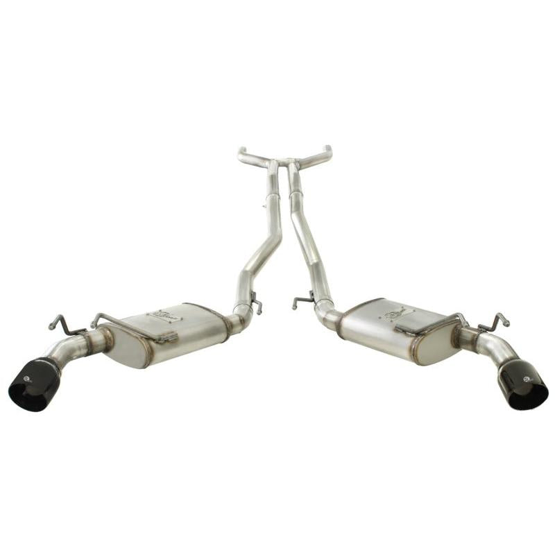 aFe MACHForce XP Exhaust 2.5in Stainless Steel CB/10-13 Chevy Camaro V6-3.6L (td) (gloss blk tip)-SR1 Performance