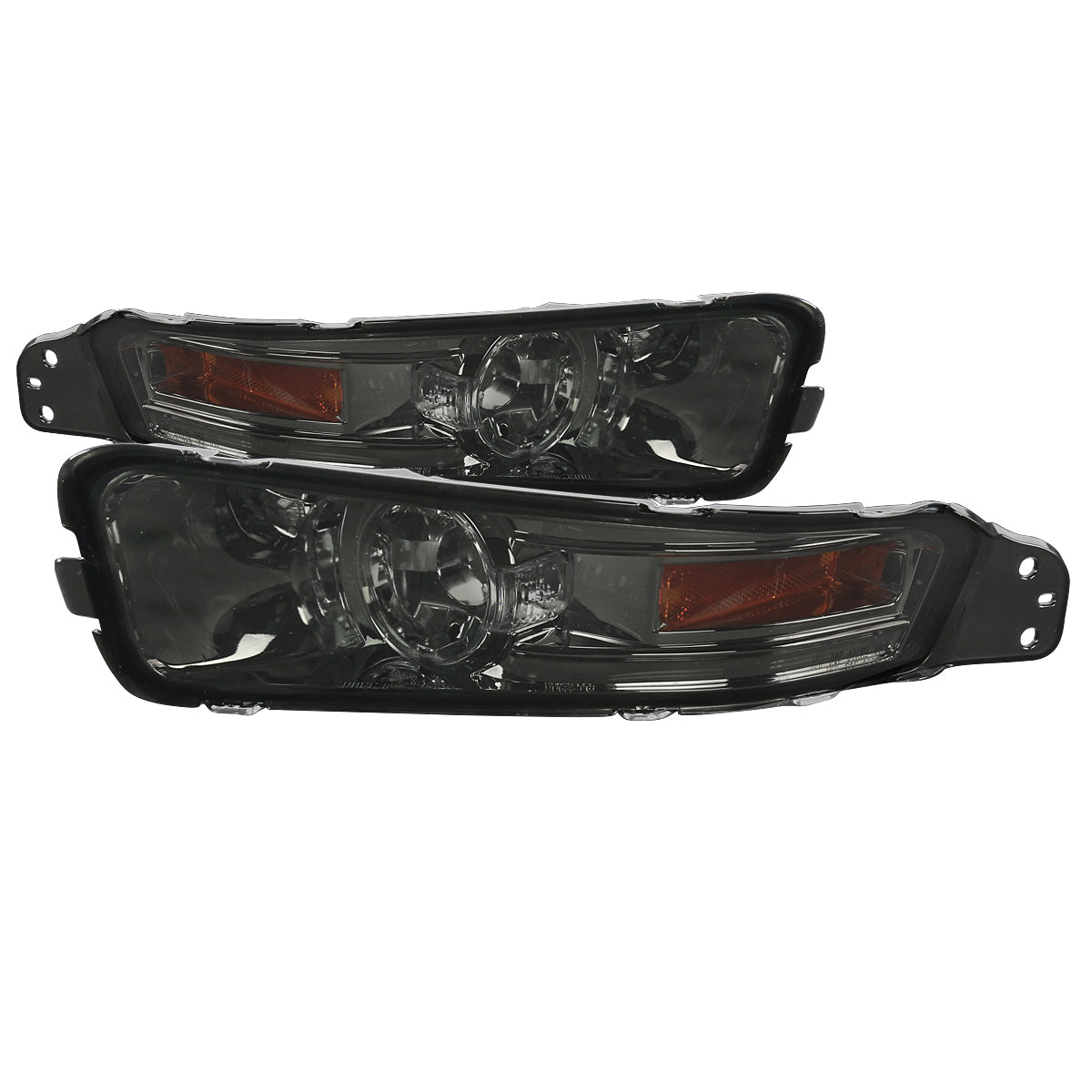 2005-2009 Ford Mustang Factory Style Bumper Lights (Chrome Housing/Smoked Lens)