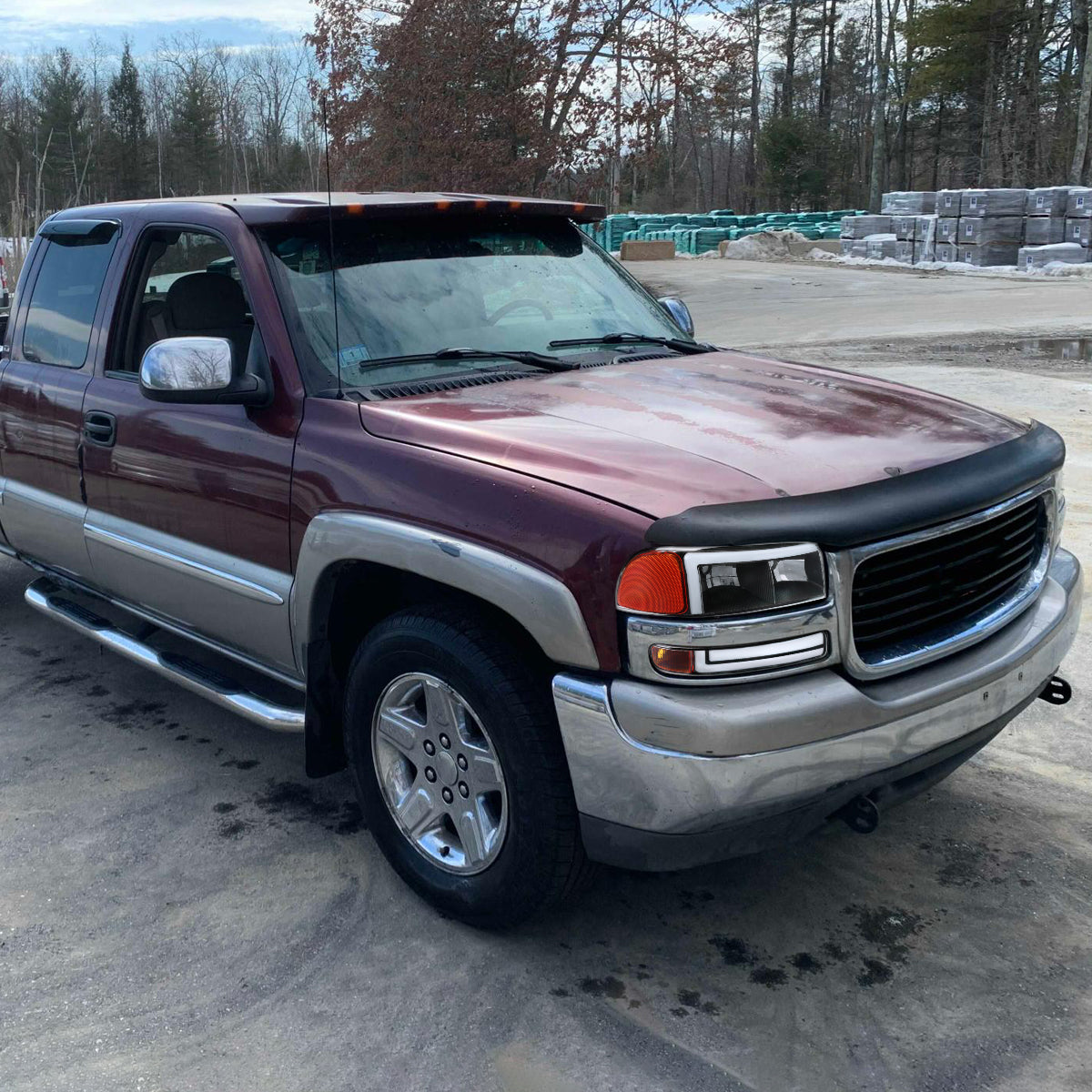 1999-2006 GMC Sierra/2007 Sierra Classic/2000-2006 Yukon/XL Factory Style Headlights and Sequential Turn Signal Bumper Lights (Matte Black Housing/Clear Lens)