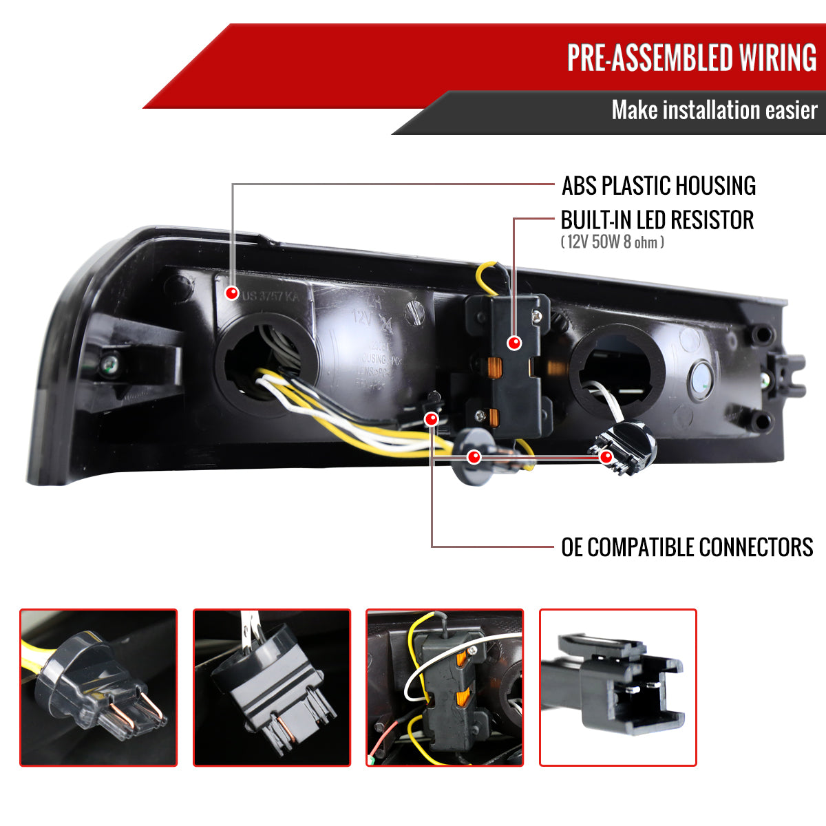 2004-2012 Chevrolet Colorado/GMC Canyon Full LED Bumper Corner Signal Lights (Chrome Housing/Clear Lens)