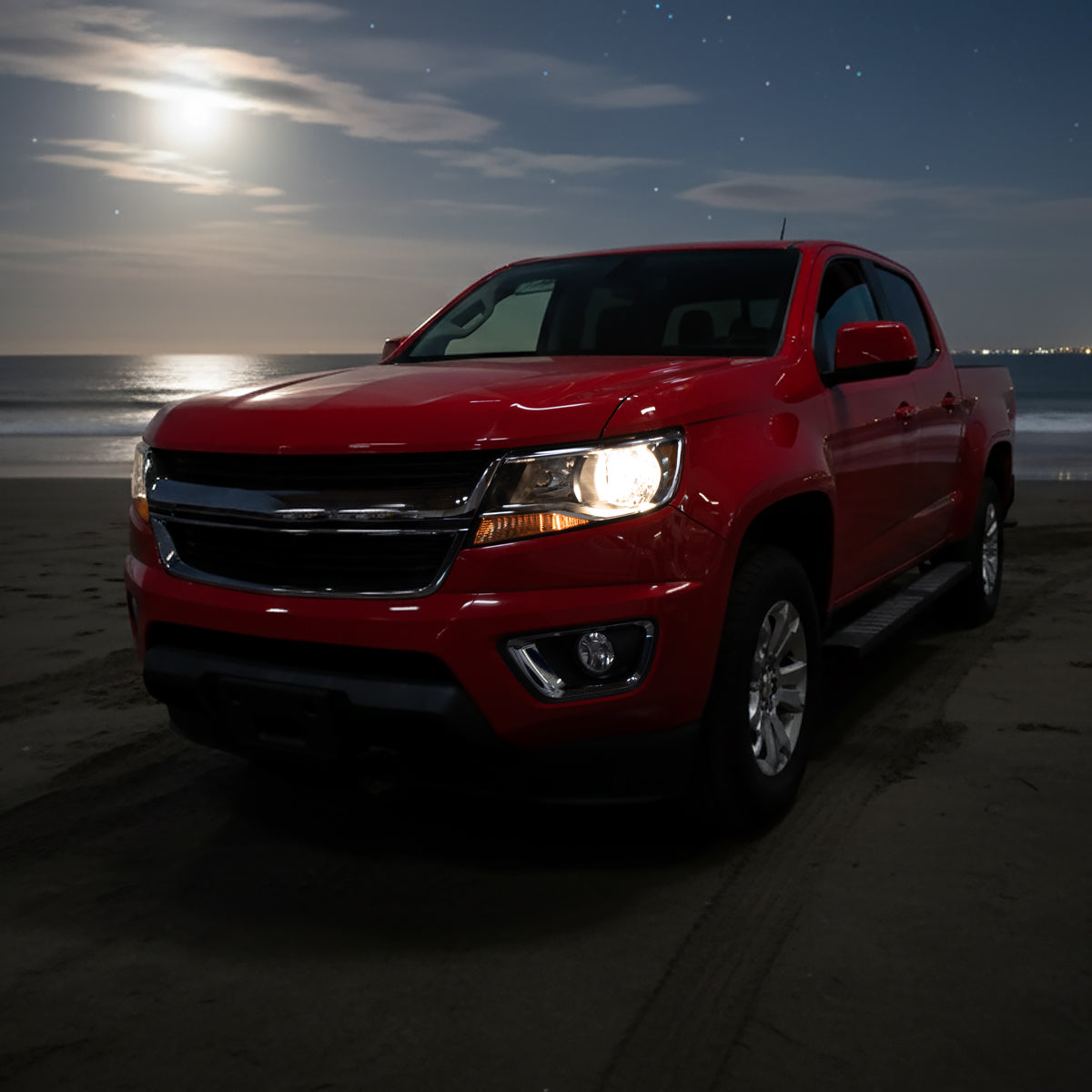 2015-2022 Chevrolet Colorado Factory Style Headlights (Black Chrome Housing / Clear Lens)