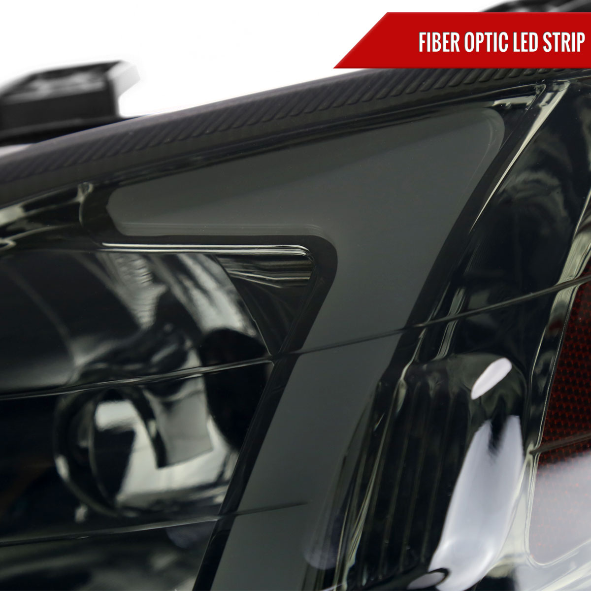 1999-2000 Honda Civic Coupe/Sedan LED Bar Factory Style Headlights (Chrome Housing/Smoked Lens)