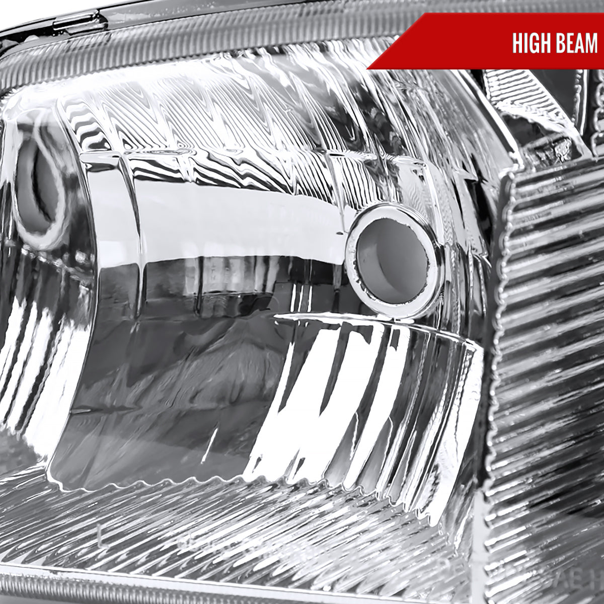 1999-2006 GMC Sierra/Yukonk/Yukon XL Crystal Headlights w/ Amber Reflector (Chrome Housing/Clear Lens)