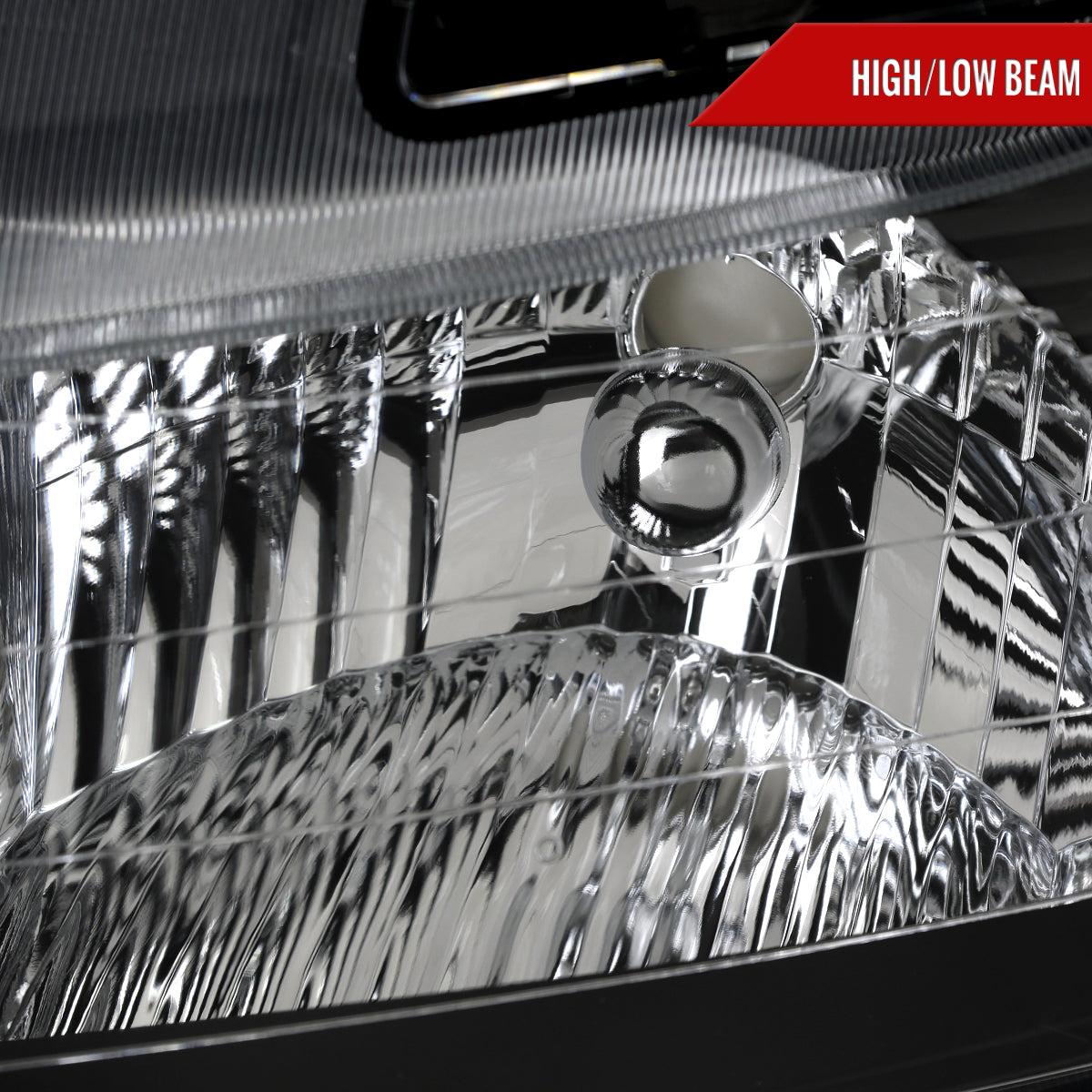 2005-2009 Chevy Equinox Factory Style Headlights with Sequential Switchback LED Bar Turn Signal (Matte Black Housing / Clear Lens)