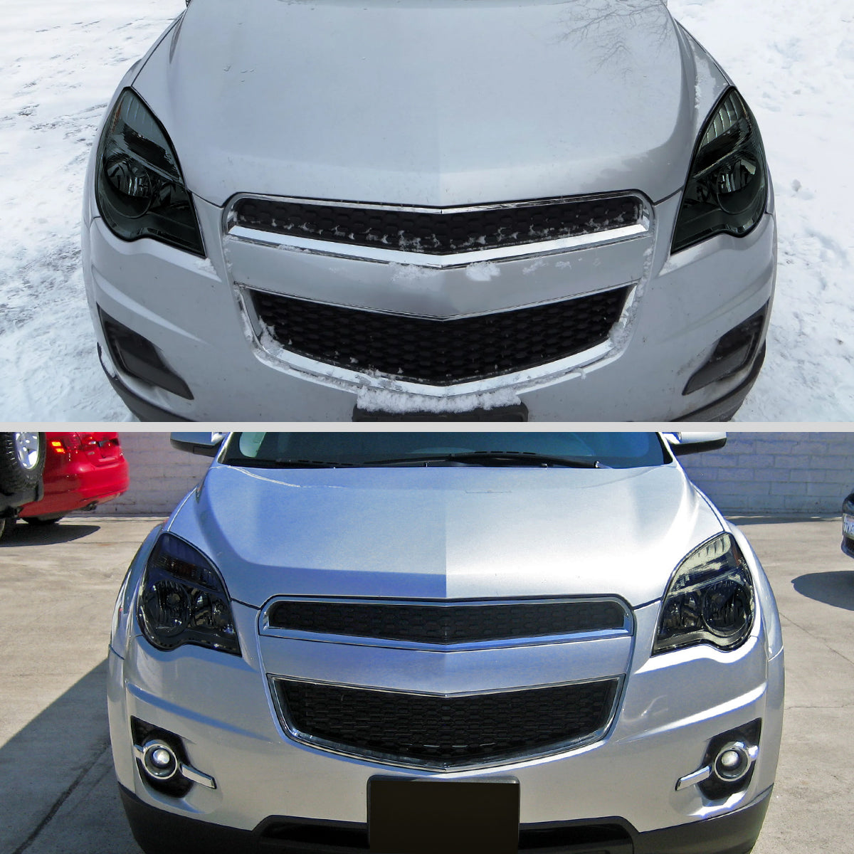 2010â€“2015 Chevrolet Equinox Factory Style Headlights (Chrome Housing / Smoked Lens)