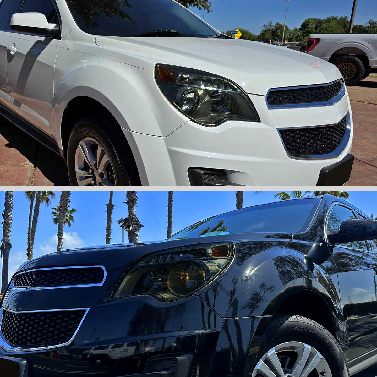 2010â€“2015 Chevrolet Equinox Factory Style Headlights (Chrome Housing / Smoked Lens)
