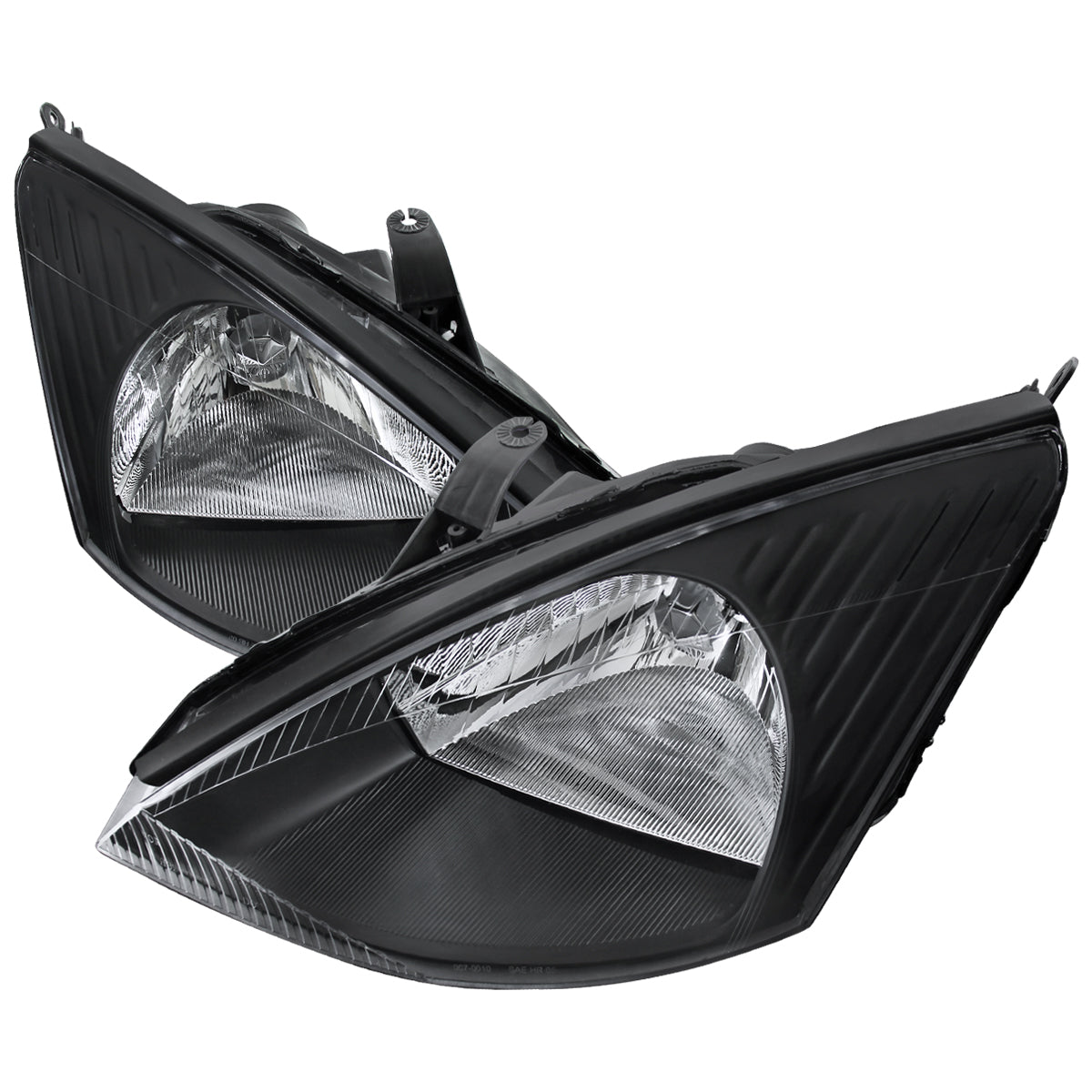 2000-2004 Ford Focus Factory Style Crystal Headlights (Matte Black Housing/Clear Lens)