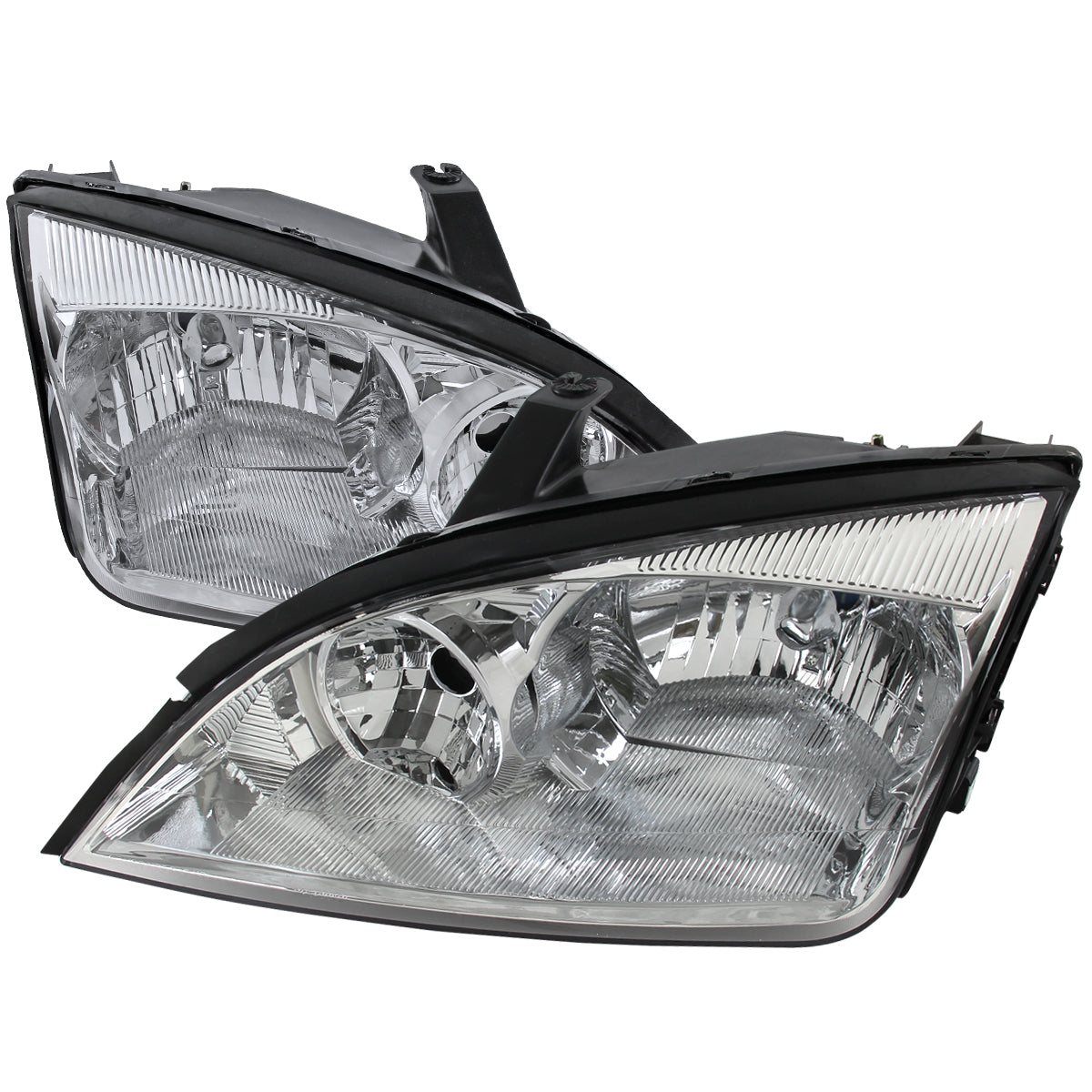 2005-2007 Ford Focus Factory Style Headlights (Chrome Housing/Clear Lens)
