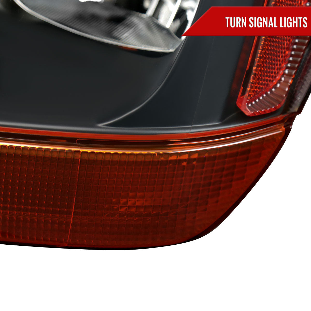 1999-2004 Jeep Grand Cherokee Factory Style Crystal Headlights (Matte Black Housing/Clear Lens)