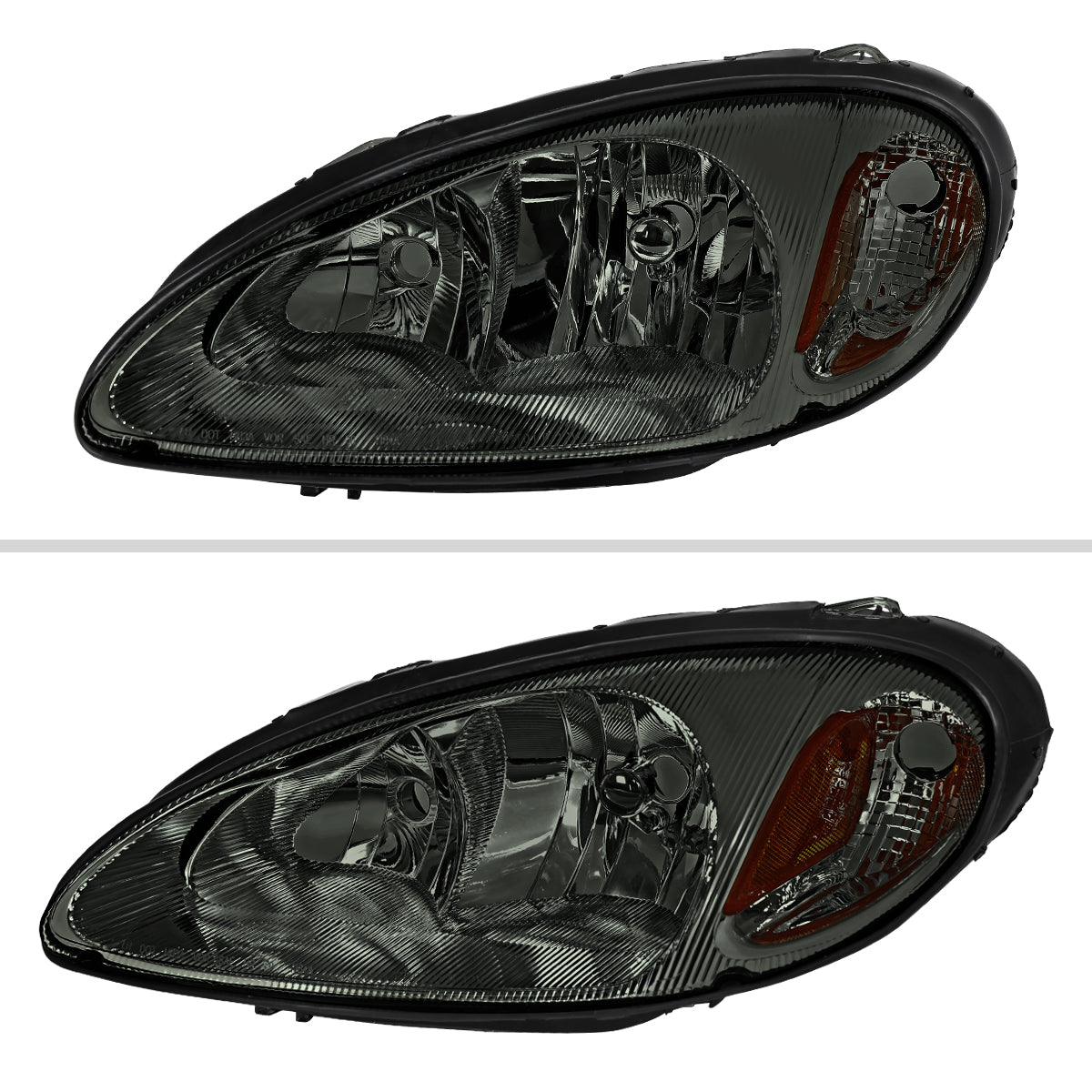 2001-2005 Chrysler PT Cruiser Factory Style Headlights (Chrome Housing / Smoked Lens)