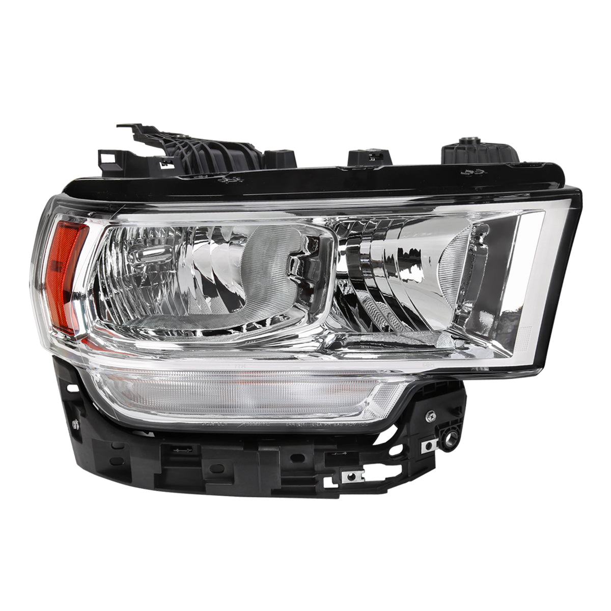 2019-2024 Dodge Ram 2500 3500 Factory Style Crystal Headlight - Passenger Side Only (Chrome Housing / Clear Lens)