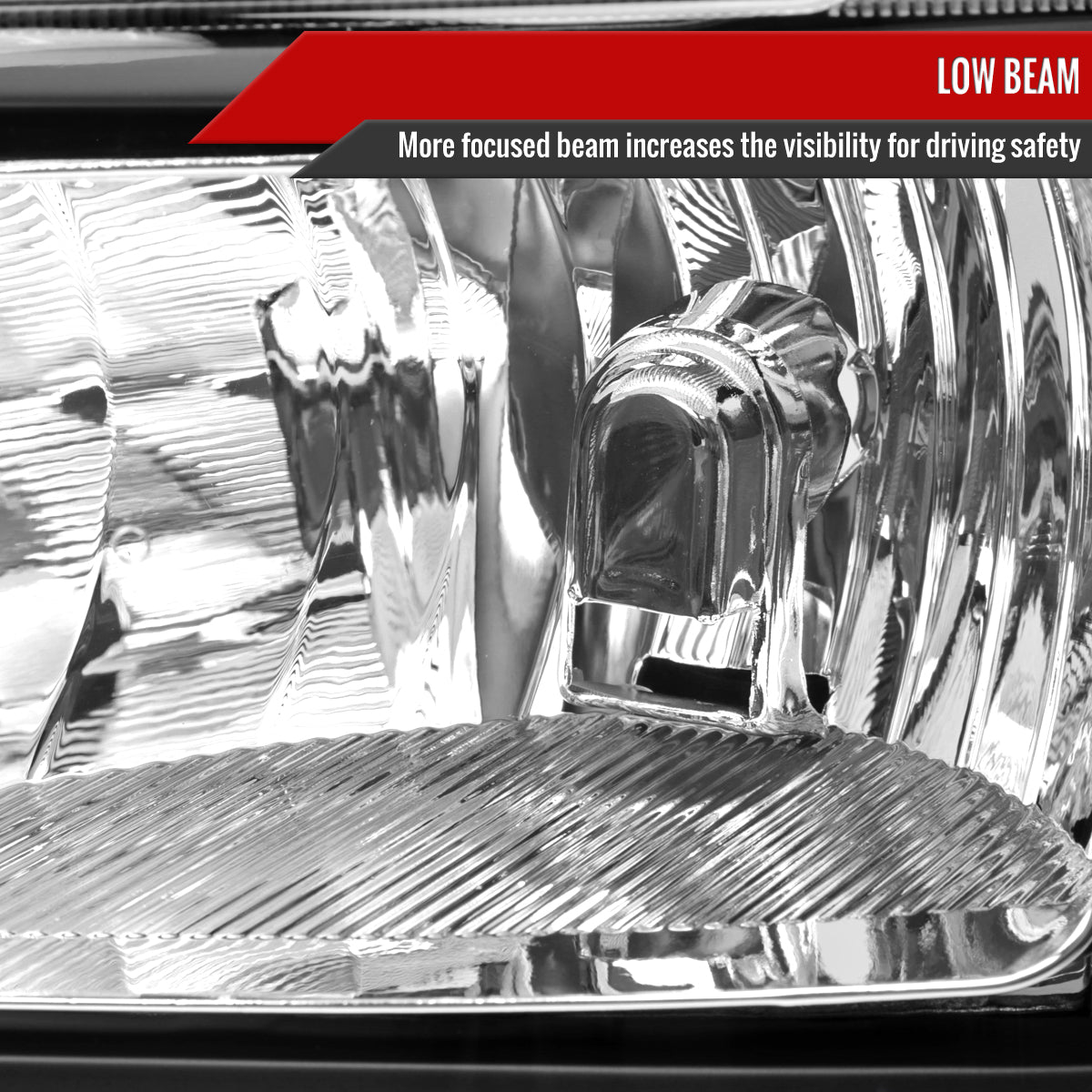 2007-2014 GMC Sierra Factory Style Headlights (Matte Black Housing/Clear Lens)