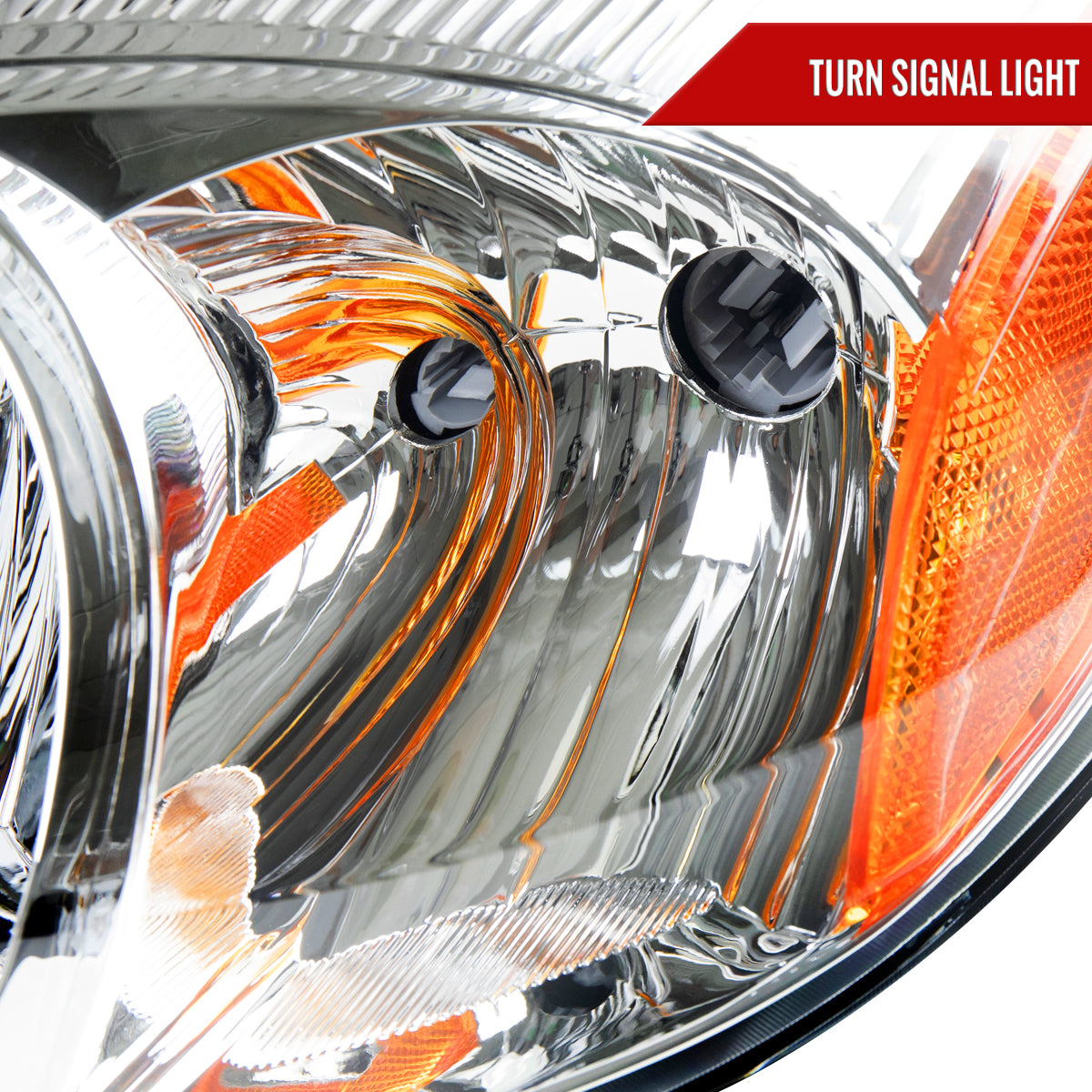 2000-2007 Ford Taurus Factory Style Headlights (Chrome Housing / Clear Lens)