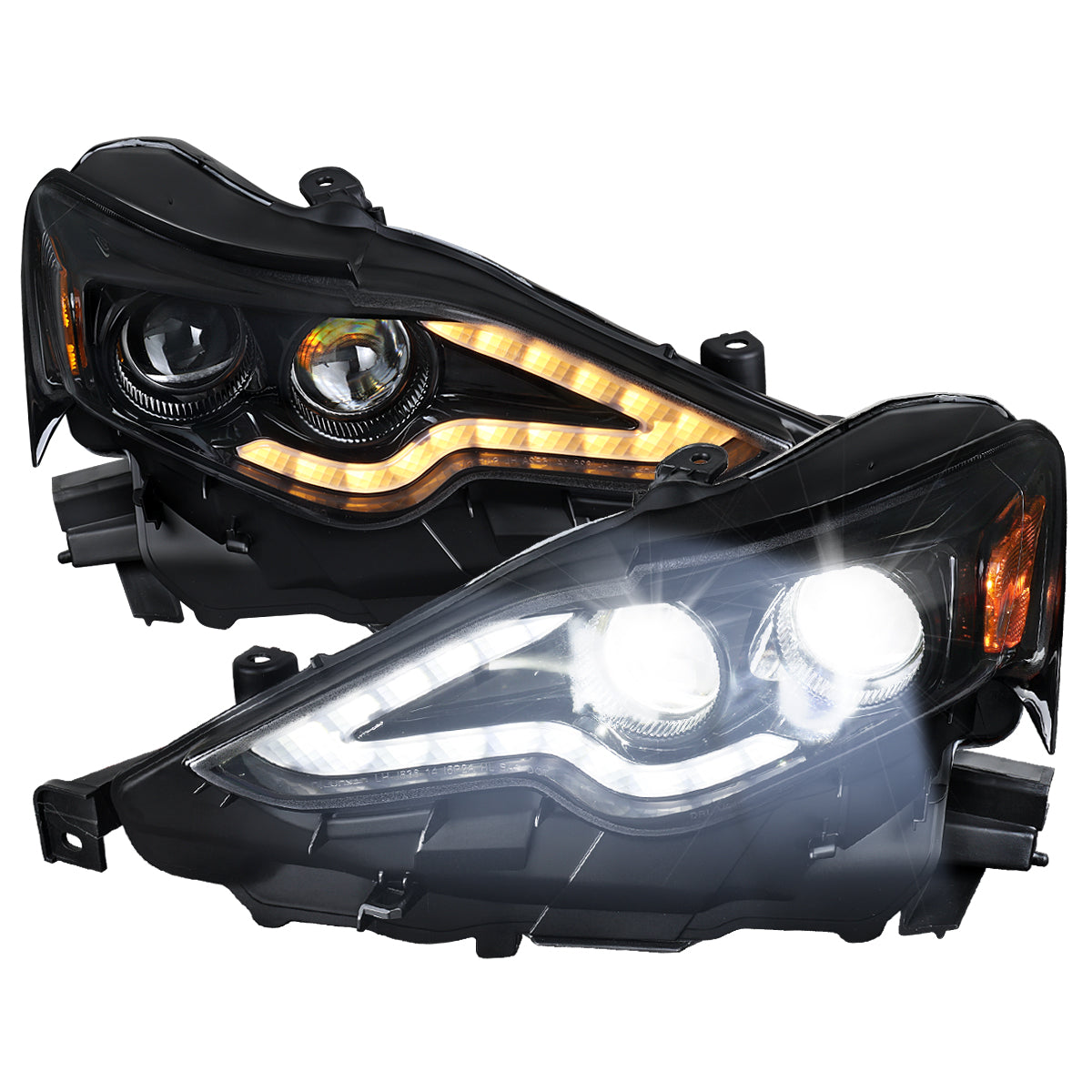 2014-2016 Lexus IS250 IS350 Full LED Project healight (Jet Black Housing  / Clear lens)
