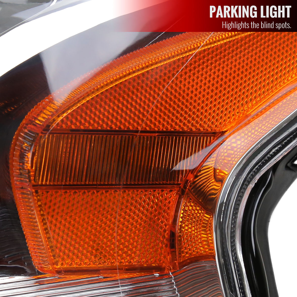 2013-2015 Nissan Altima Sedan Projector Headlights w/ Amber Reflectors (Chrome Housing/Clear Lens)