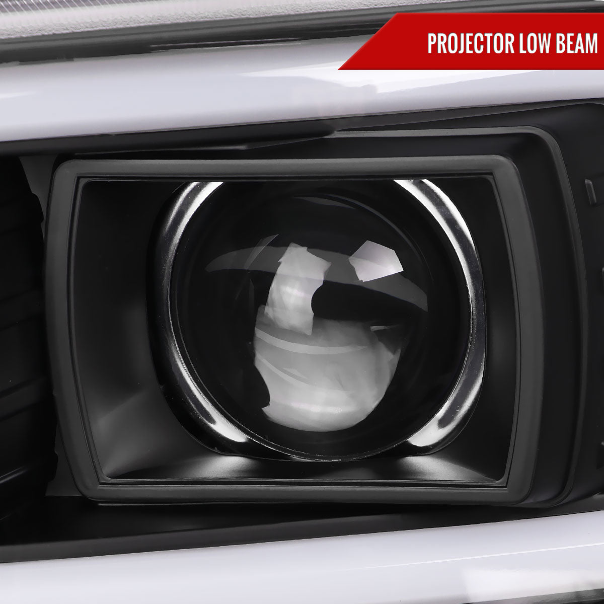 2000-2006 GMC Sierra/Denali/Yukon LED Strip Projector Headlights (Matte Black Housing/Clear Lens)