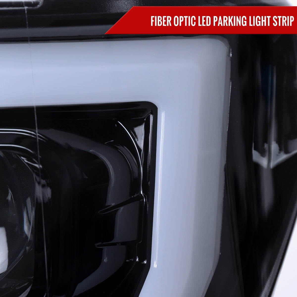2018-2020 Ford F-150 LED C-Bar Projector Headlights (Black Housing / Smoked Lens)