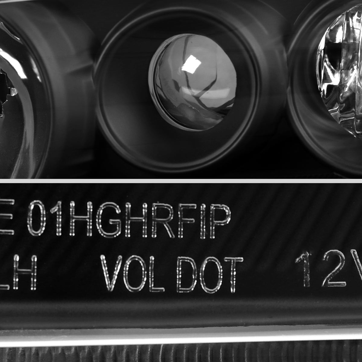 2003-2005 Mazda 6 Factory Style Projector Headlights (Matte Black Housing/Clear Lens)
