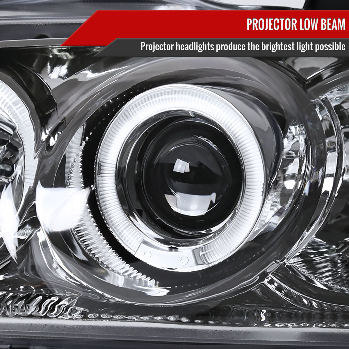 2004-2006 Nissan Sentra Dual Halo Projector Headlights (Chrome Housing/Clear Lens)