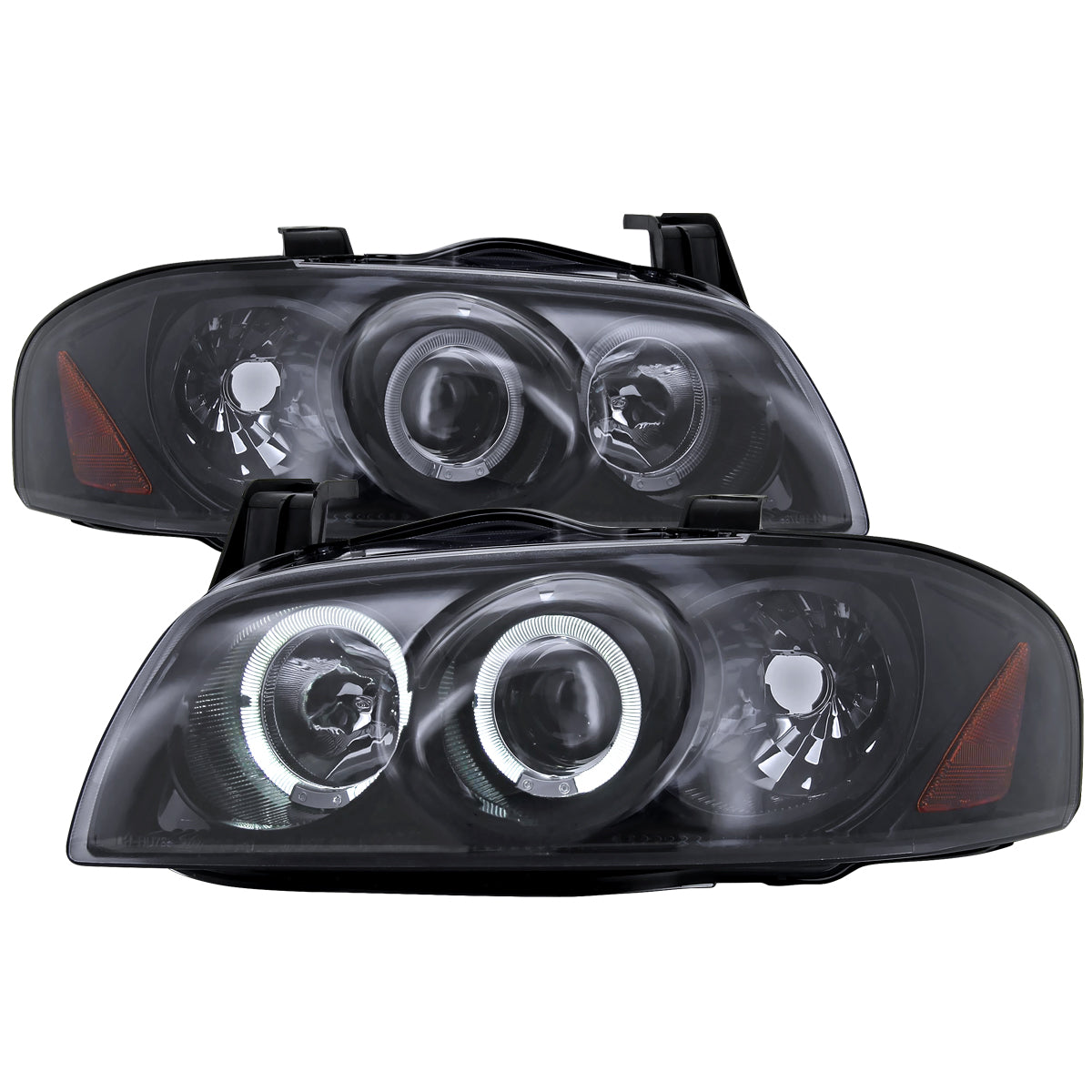 2004-2006 Nissan Sentra Dual Halo Projector Headlights (Glossy Black Housing/Smoked Lens)