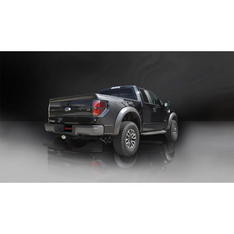 Corsa 2011-2014 Ford F-150 Raptor 6.2L V8 145in Wheelbase Black Xtreme Cat-Back Exhaust