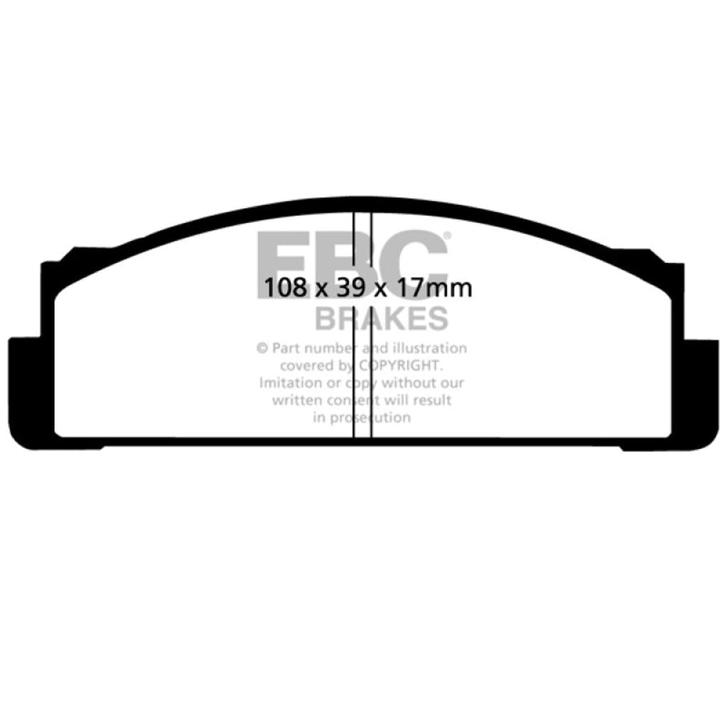 EBC Greenstuff 2000 Series Front Brake Pads for Fiat 124 and X-1/9 - Part No. DP2116