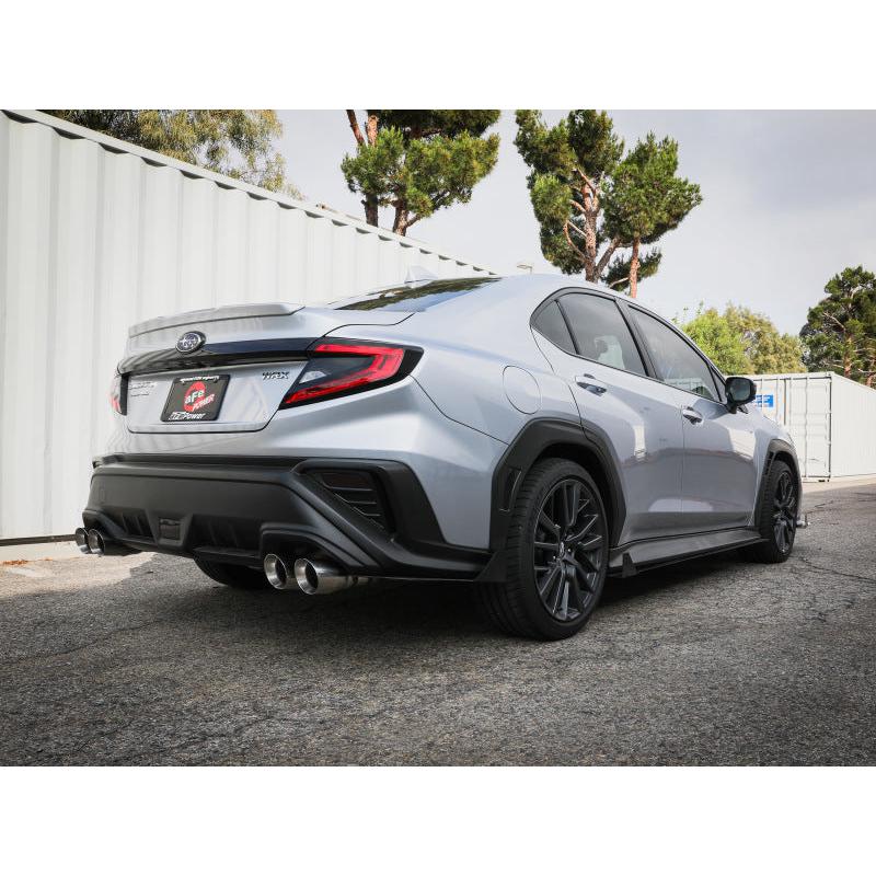 aFe POWER Takeda 3in to 2-1/2in 304 SS Cat-Back Exhaust w/ Polished Tips 22-23 Subaru WRX H4-2.4L(t)-SR1 Performance