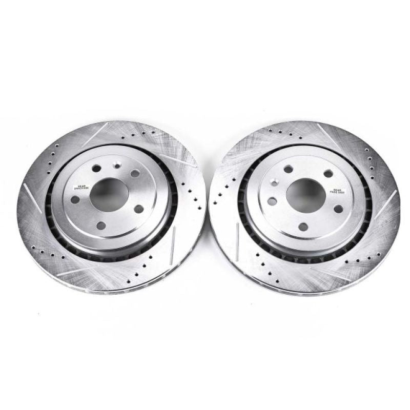 Power Stop 16-18 Cadillac ATS Rear Evolution Drilled & Slotted Rotors - Pair-SR1 Performance