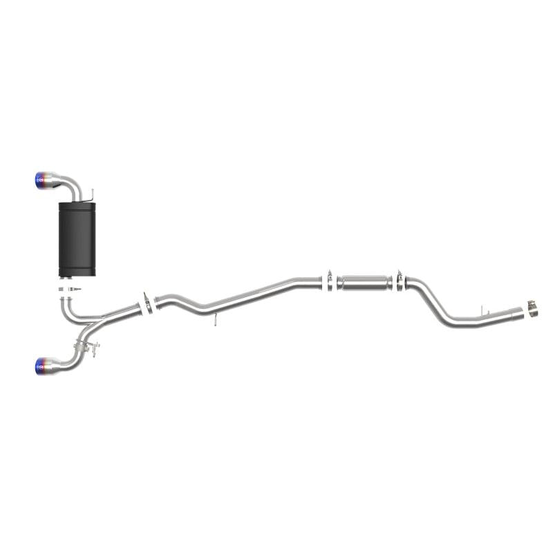 aFe POWER Takeda 2020 Toyota Supra L6-3.0L (t) 3in-2.5in 304 SS CB Exhaust Blue Flame Tips-SR1 Performance