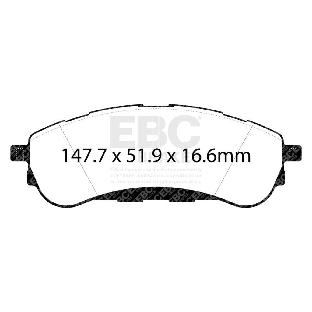 EBC Yellowstuff Rear Brake Pads for Ford Ranger 2019-2022 | High-Performance Street & Track Use