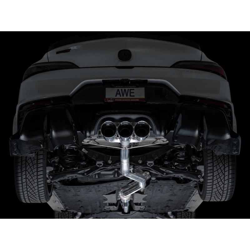 AWE Tuning 2024 Acura Integra Type S DE5 FWD Track Edition Exhaust w/ Triple Chrome Silver Tips