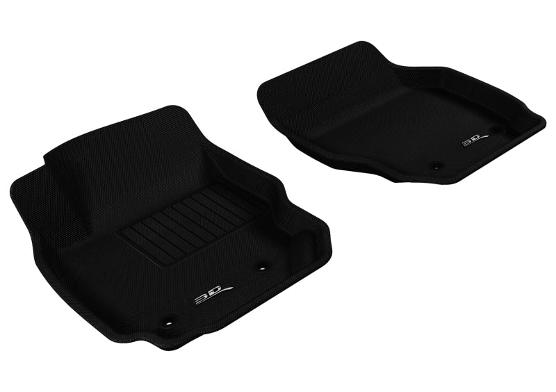 3D MAXpider 2007-2016 Volvo S80 Kagu 1st Row Floormat - Black-SR1 Performance