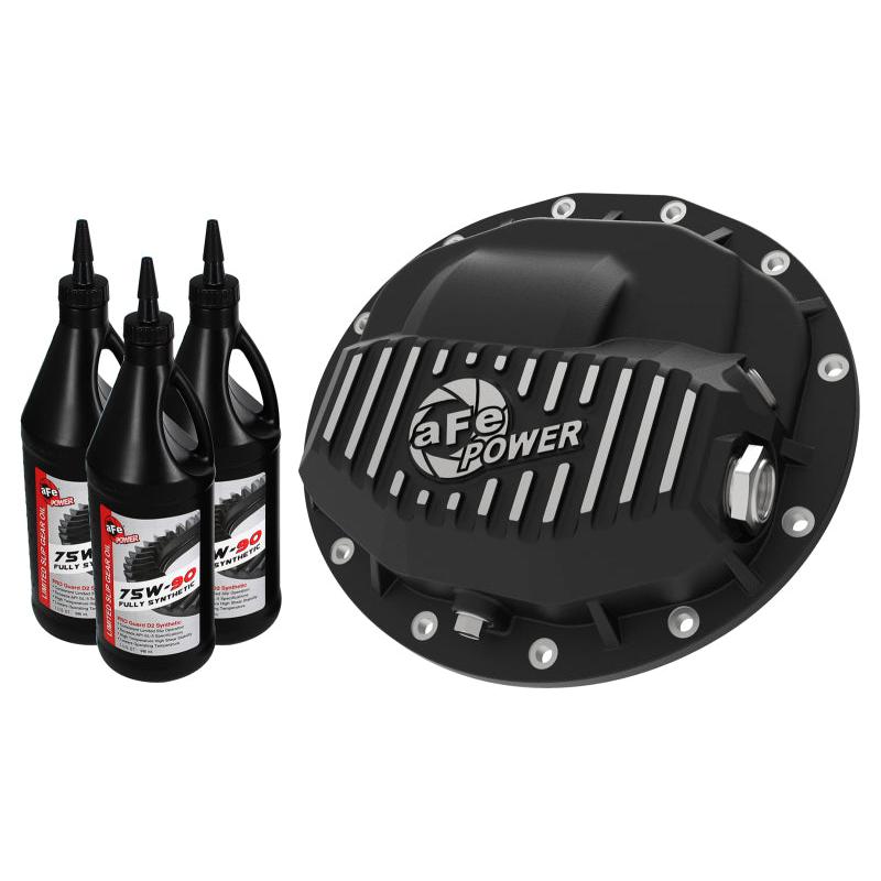 aFe Power Pro Series Front Diff Cover Black Machined & Gear Oil 13-18 Dodge Ram 2500/3500