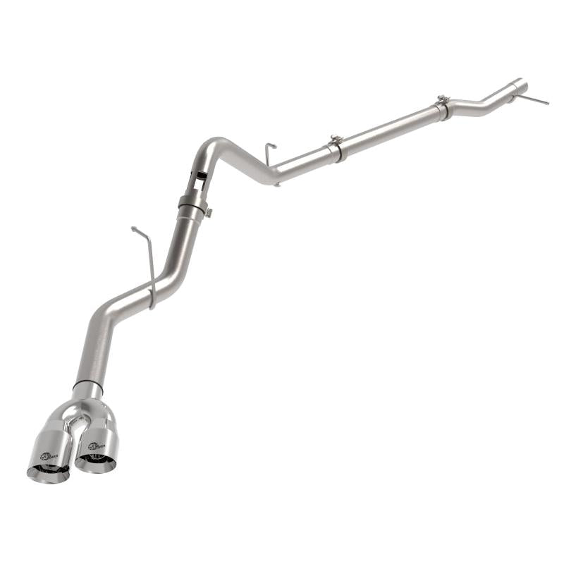 aFe Rebel XD Series 3 IN 304 Stainless Steel DPF-Back Exhaust w/Dual Polished Tips-SR1 Performance