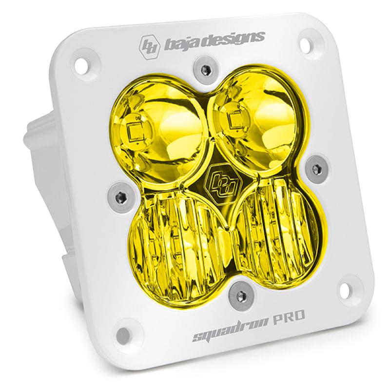 Baja Designs Flush Mount LED Light Pod White Amber Lens Driving/Combo Pattern Squadron Pro