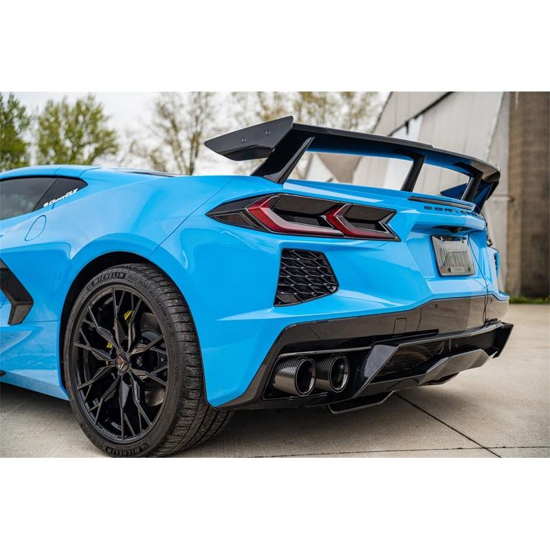 Corsa 20-24 Chevrolet Corvette C8 RWD 4.5in Carbon Fiber Black PVD Tip Kit (For Corsa Exhaust Only)