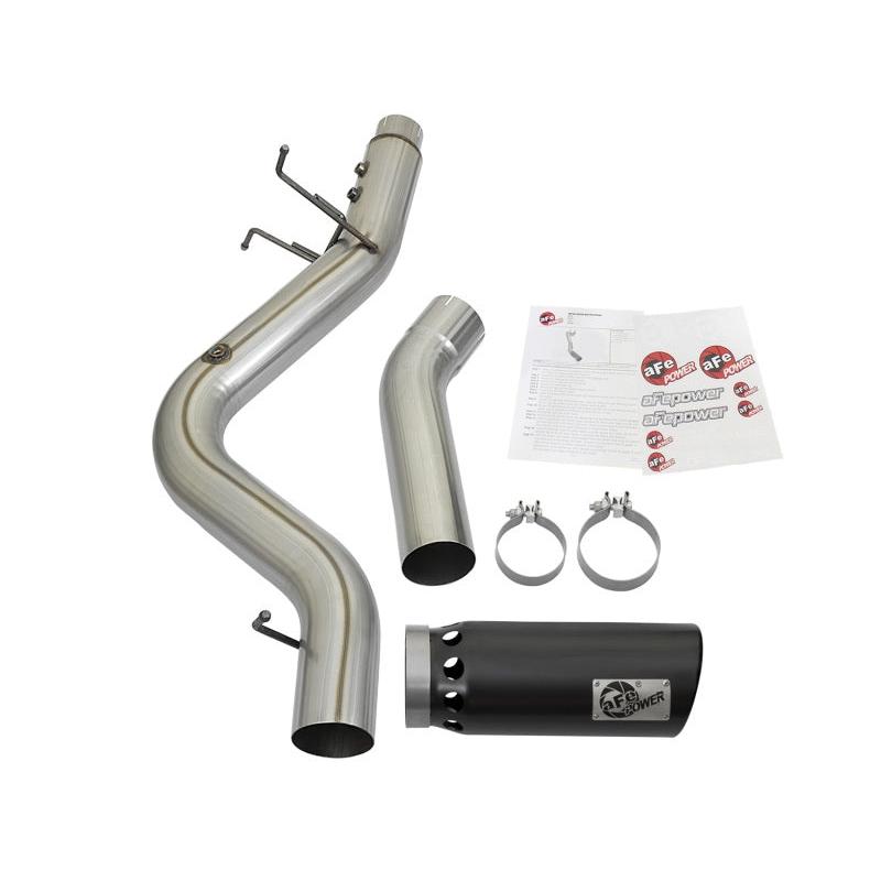 aFe LARGE BORE HD 5in 409-SS DPF-Back Exhaust w/Black Tip 2017 GM Duramax V8-6.6L (td) L5P