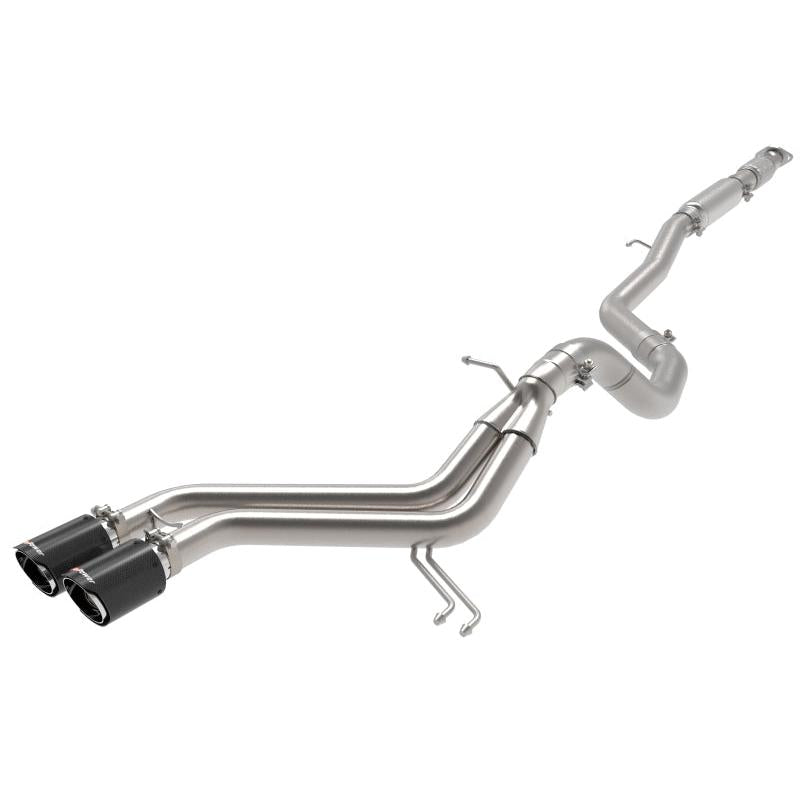 aFe Takeda 2-1/2in to 3in  SS-304 Cat-Back Exhaust w/ C/F Tips 13-17 Hyundai Veloster L4-1.6L