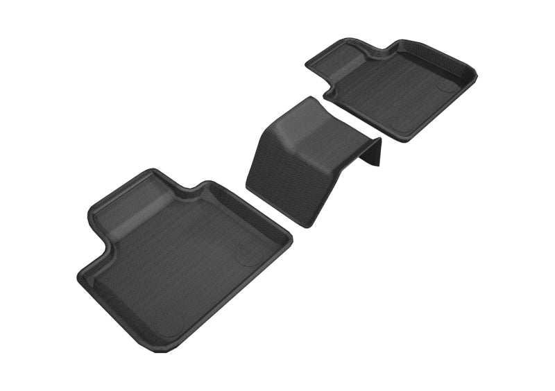 3D MAXpider 2018-2019 BMW 6 Series Gran Turismo Kagu 2nd Row Floormats - Black-SR1 Performance