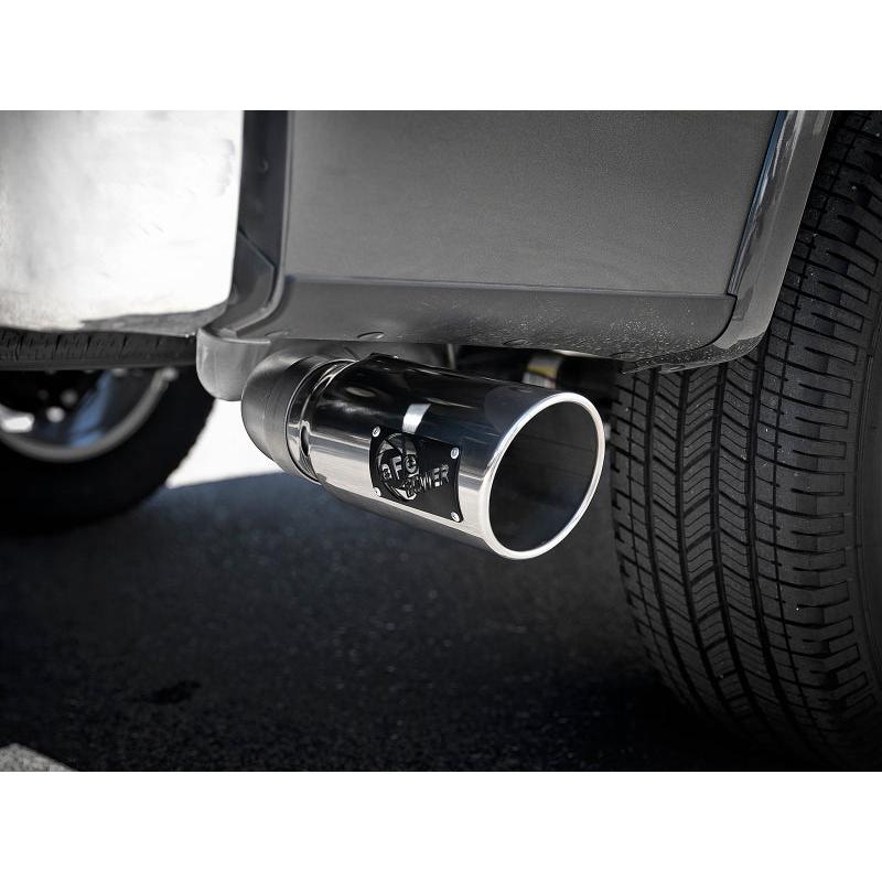 aFe Large Bore-HD 4in 409 SS DPF-Back Exh 18-19 Ford F-150 V6-3.0L (td) w/ Polished Tip-SR1 Performance