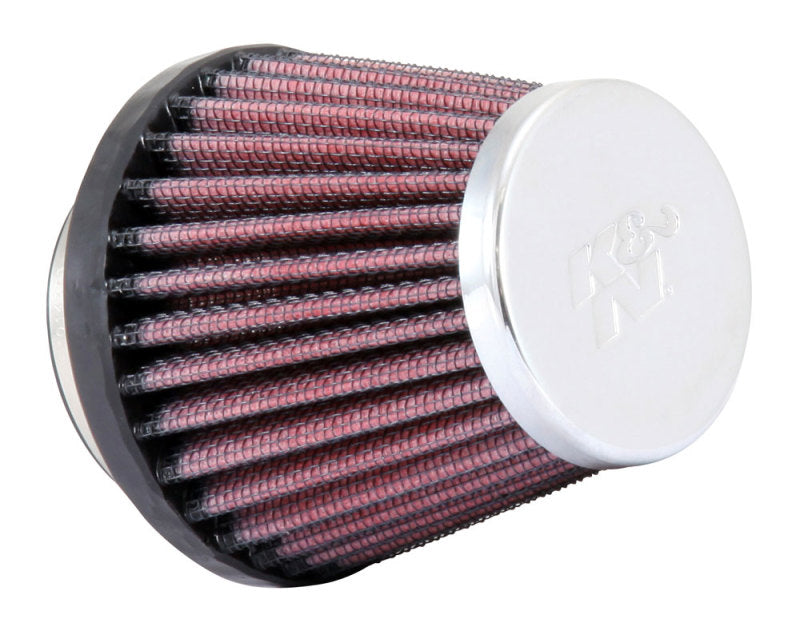 K&N Universal Chrome Filter-Round Tapered-1.688in Flange ID x 2in Top OD x 3in Base OD x 2.75in H-SR1 Performance