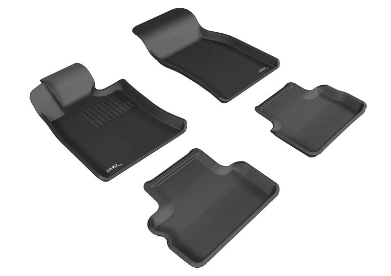 3D MAXpider 2008-2014 Mini Clubman Kagu 1st & 2nd Row Floormats - Black-SR1 Performance