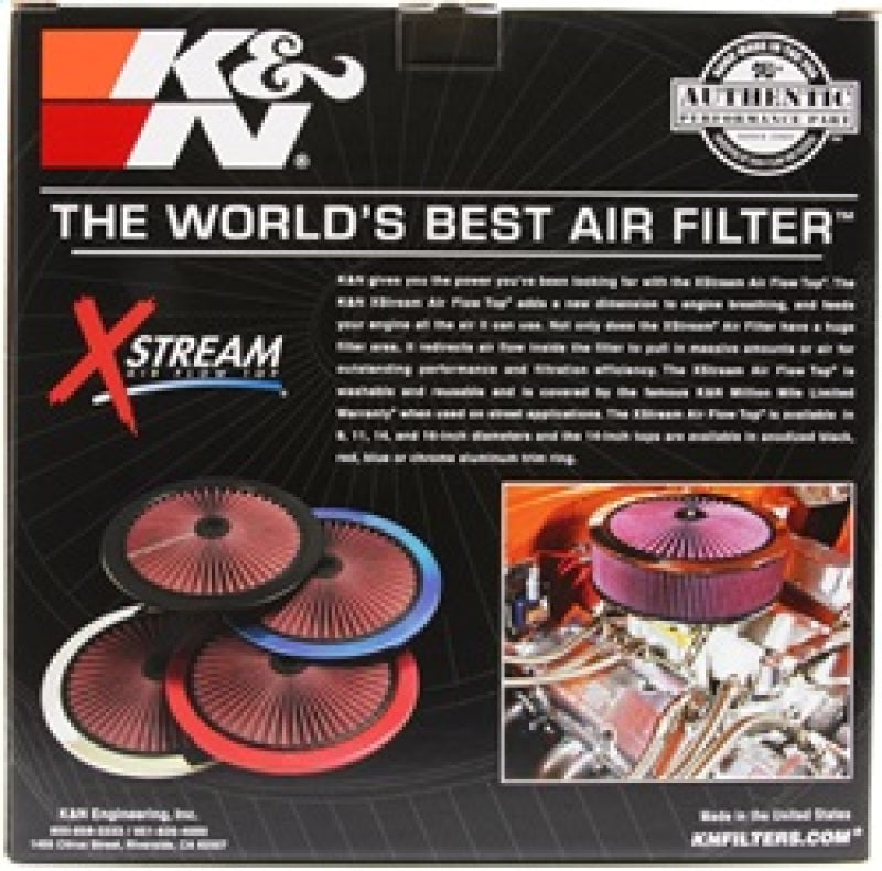 K&N X-Stream Top Filter X-Stream 14 inch OD Black-SR1 Performance