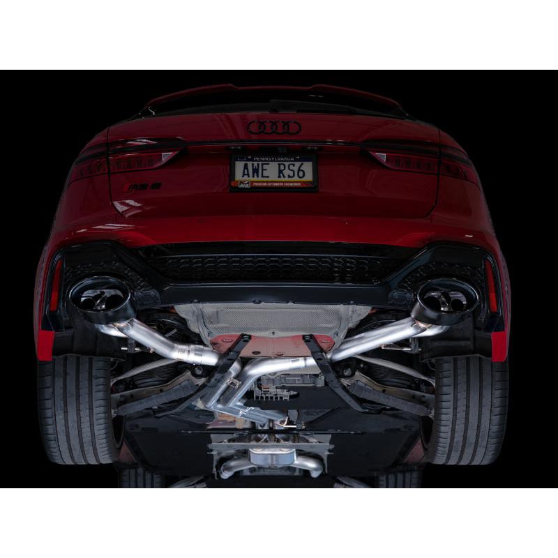 AWE Tuning 21-23 Audi C8 RS6/RS7 SwitchPath Cat-back Exhaust - Diamond Black Tips