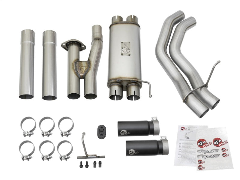 aFe POWER Rebel Series 3in 409 SS Cat Back Exhaust w/ Black Tips 17 Ford F-150 Raptor V6-3.5L-SR1 Performance