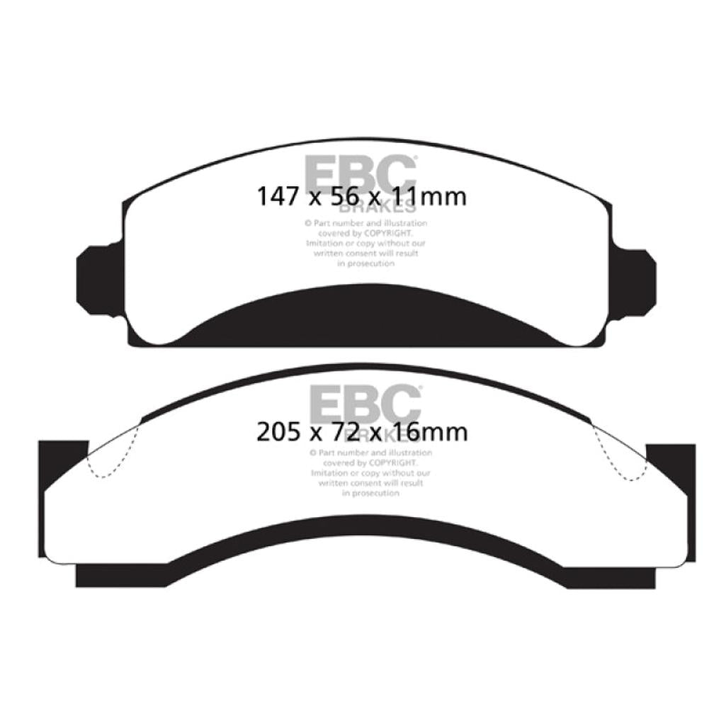 EBC Yellowstuff Front Brake Pads for Chevrolet G30 - High-Performance Street and Track Use Part DP41241R